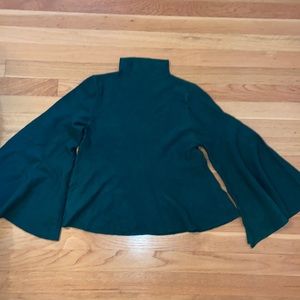 Mock neck bell sleeve sweater